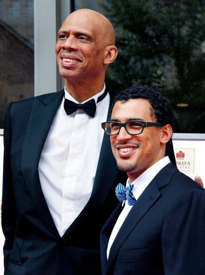 Adam Abdul-jabbar with his father Kareem Abdul Jabbar