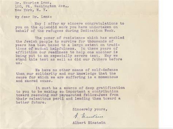 Albert Einstein Letter About Munich Trip