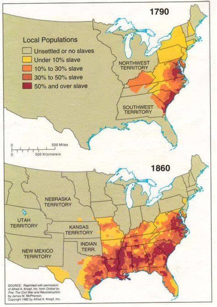 American Slavery Map