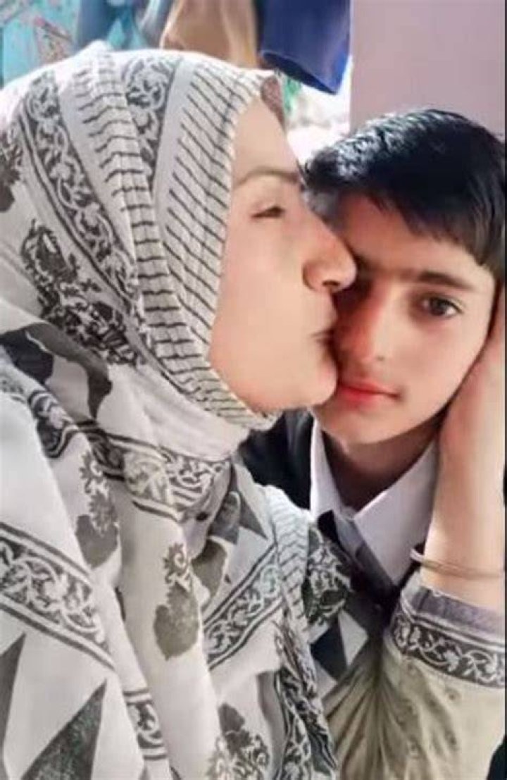 Amreen Bhat with her nephew