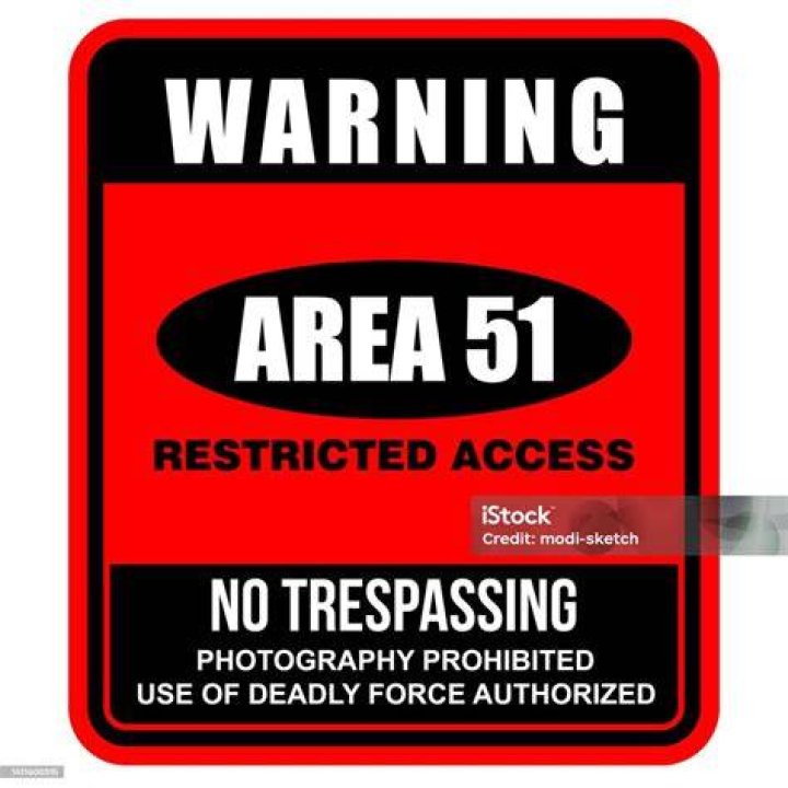 Area 51 Warning Sign