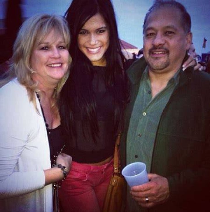 Audra Mari with her mother and father