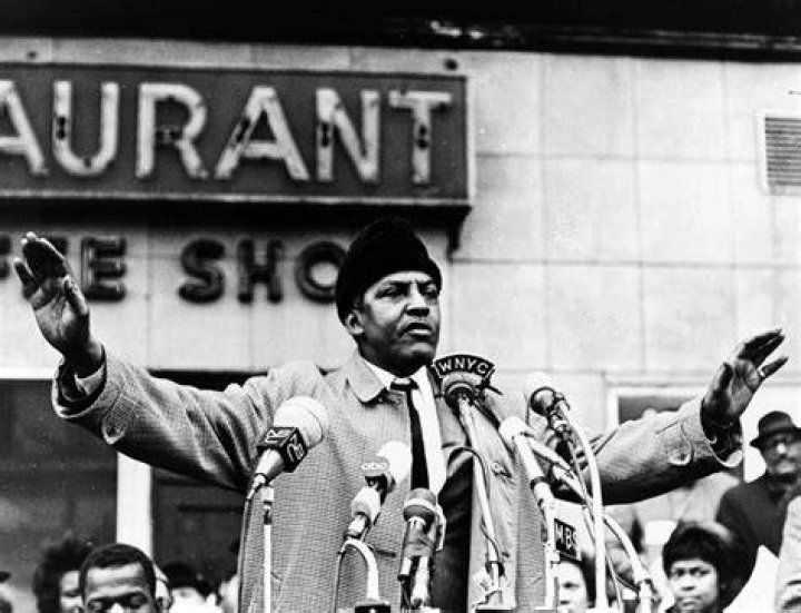 Bayard Rustin Addressing A Crowd