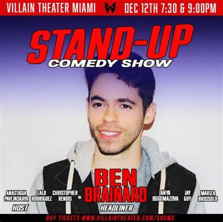 Benjamin Brainard doing stand up comedy
