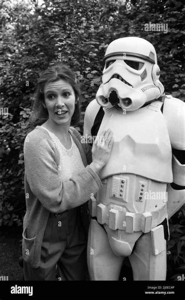 Carrie Fisher And Stormtroopers