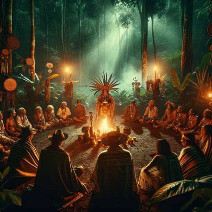 Ceremony Attendees Taking Ayahuasca