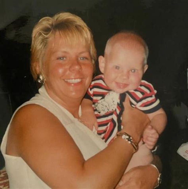 Childhood photo of Paddy Pimblett with his father