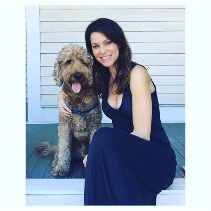 Courtney with her pet dog