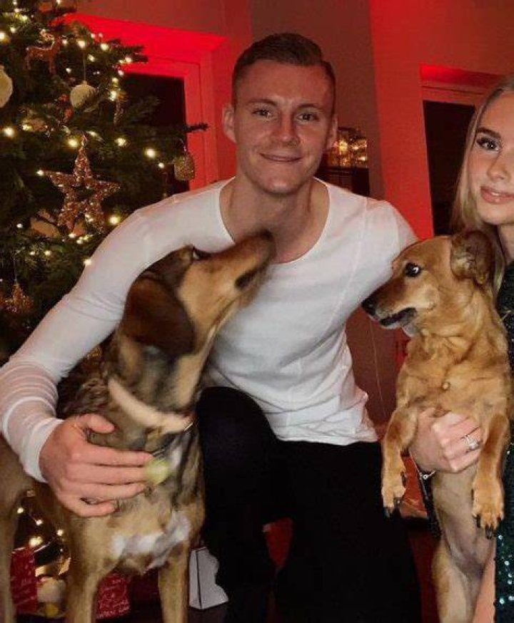 Dennis with his pet dogs