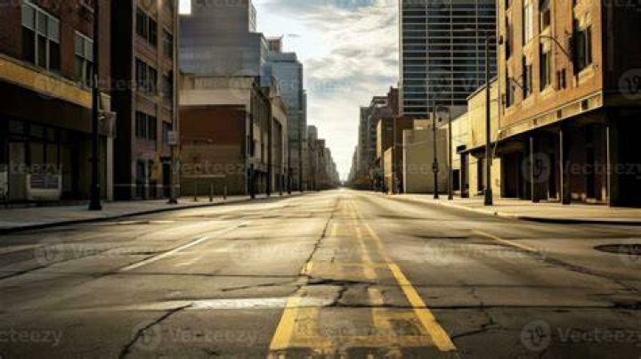 Empty Road In California City