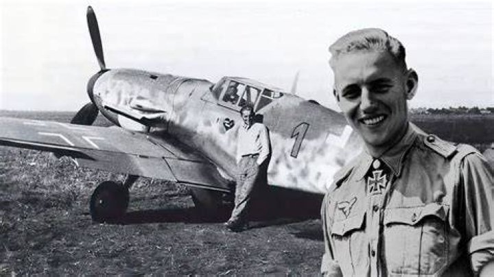 Erich Hartmann With Plane
