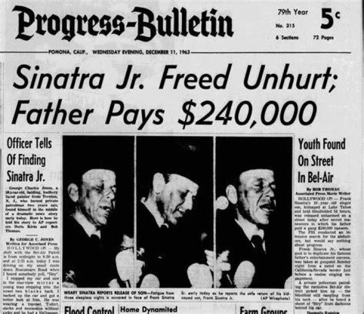 Frank Sinatra Jr Kidnapping Ransom Money