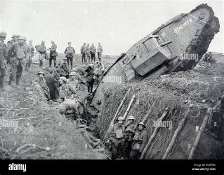 German Tank In A Trench