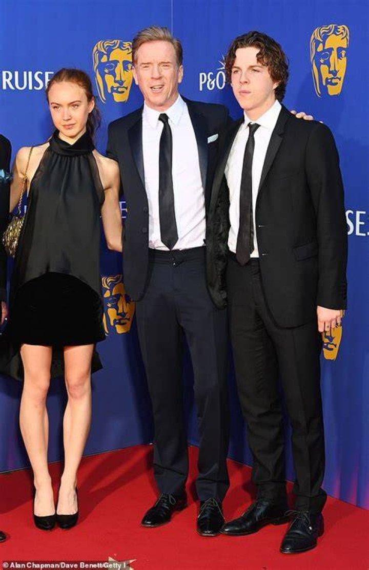 Gulliver Lewis and Manon McCrory-Lewis with Damian Lewis