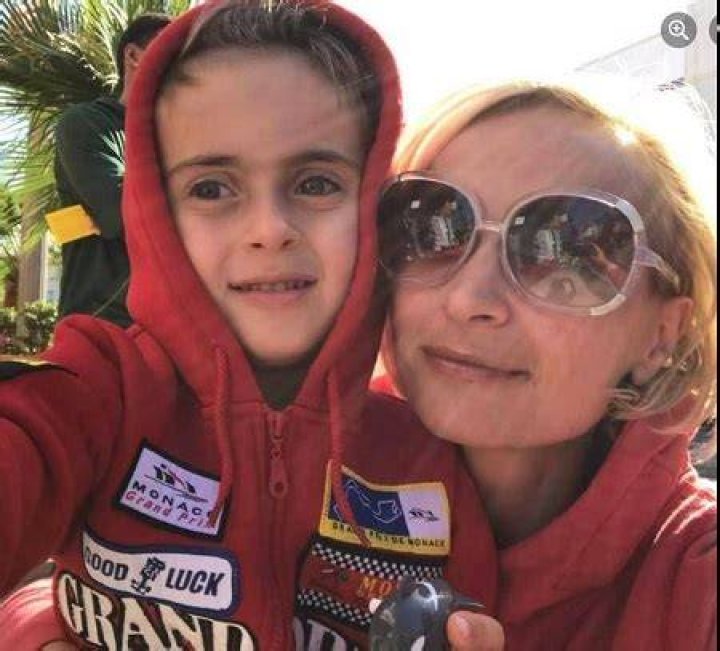 Halyna Hutchins with her son