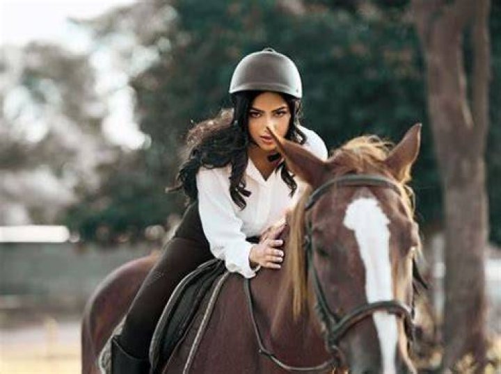 Harnaaz loves horse riding