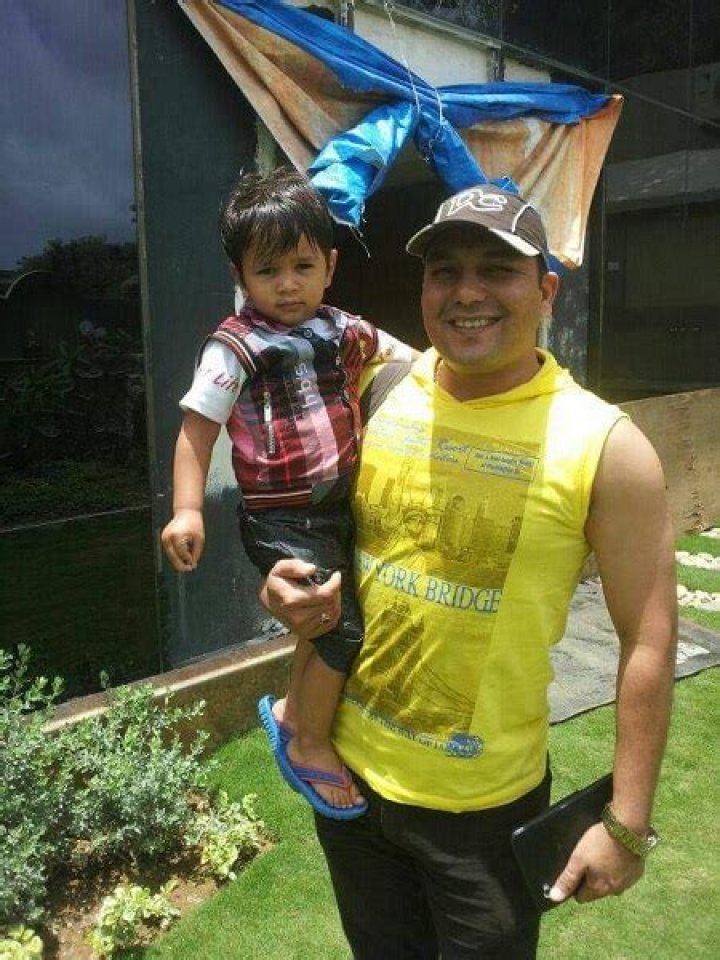 Harshvardhan Jain with his son on his vacation to Mt. Abu