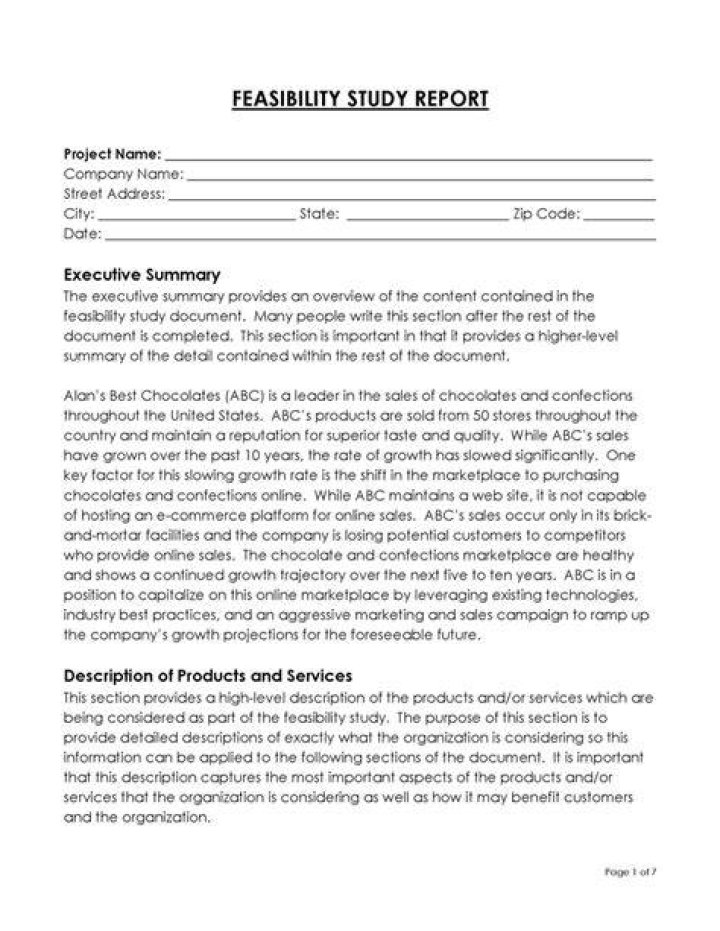 How to write a feasibility report sample