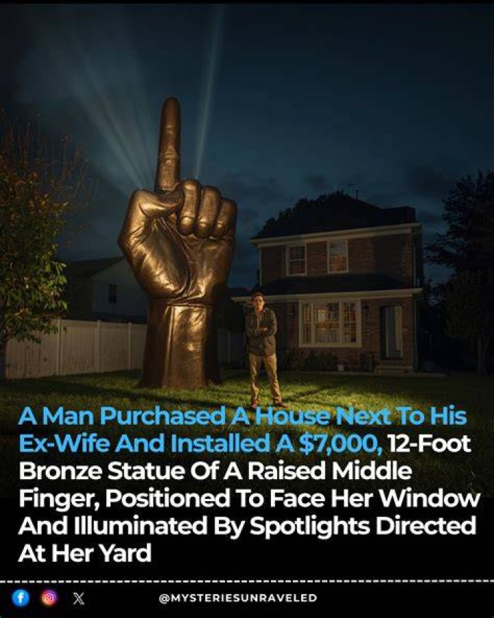 Illuminated Middle Finger Statue
