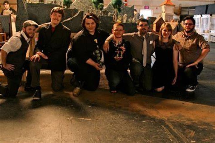 James Heltibridle with his coworkers
