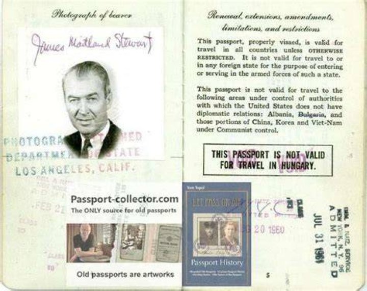 Jimmy Stewart Passport