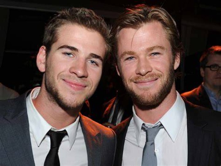 Liam Hemsworth and Chris Hemsworth Smile Together in Suits
