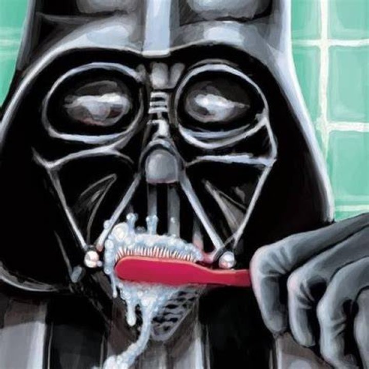 Lint Brushing Darth Vader