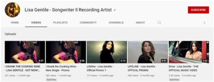 Lisa Gentile Youtube channel