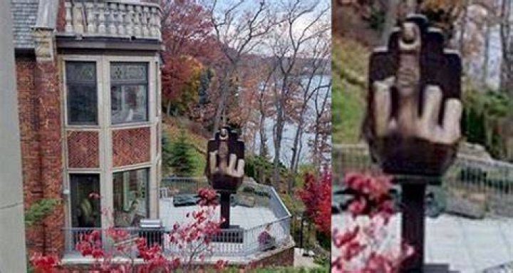 Man Denied Garage Building Permit Erects Middle Finger Statue Instead