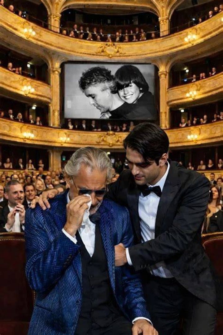 Matteo with his father Andrea Bocelli