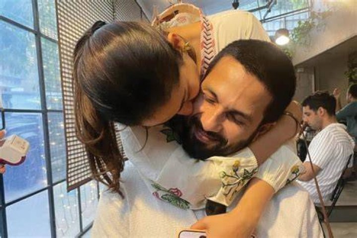 Mira Rajput with her husband