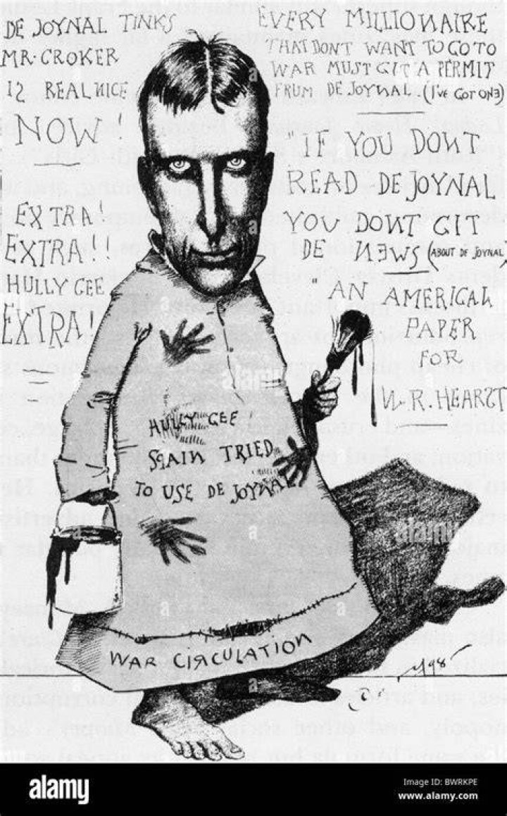 Newspaper Cartoon Of William Randolph Hearst