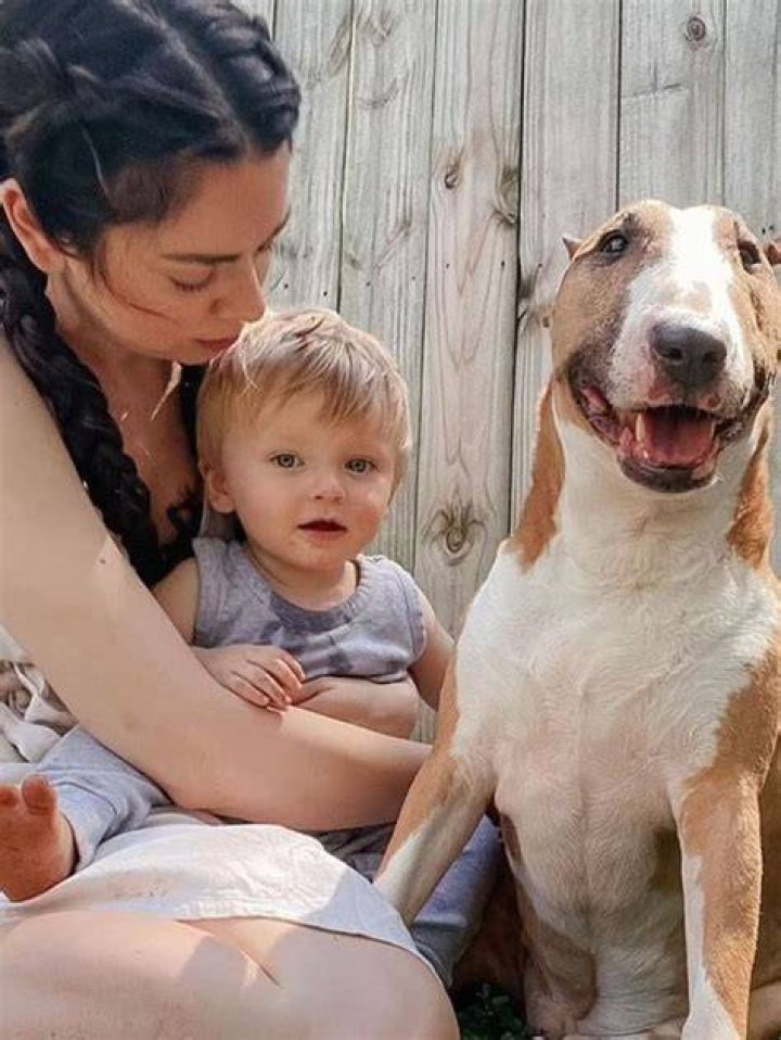 Nikki Phillippi with her son Logan Phillippi and dog Bowser
