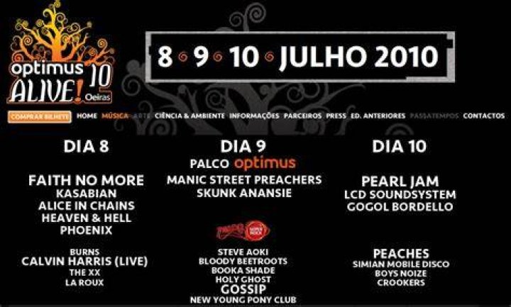 Optimus Alive 2010 Music Festival - Day 1