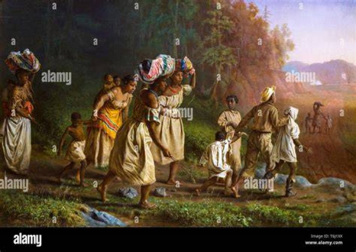 Painting Of Slaves On A Plantation