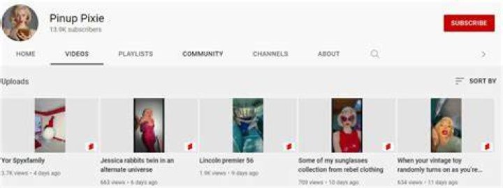 Pinup Pixie Youtube channel