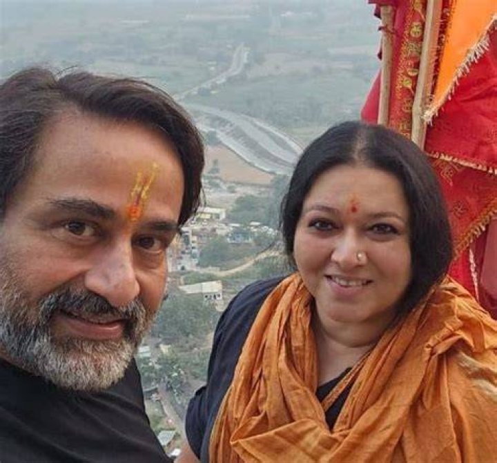 Poornima Anand with her husband