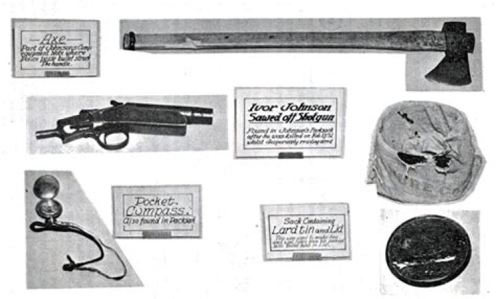 Possessions Found On Albert Johnson