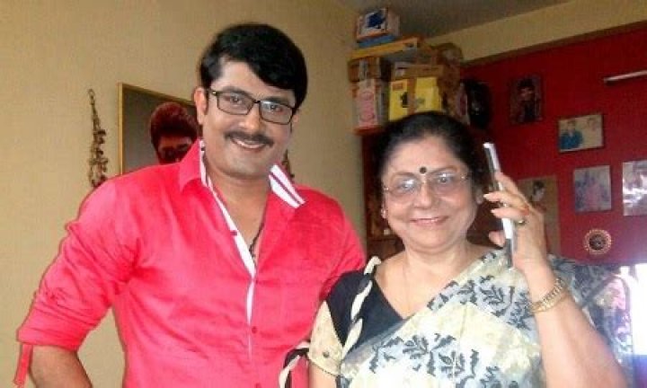 Raja Chatterjee with his mother