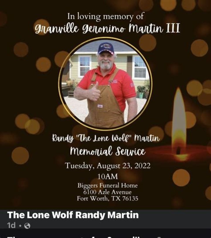 Randy Martin (Lone Wolf) Funeral, Biography (Early Life & Education)