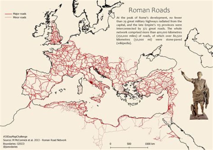 Roman Roads History Map
