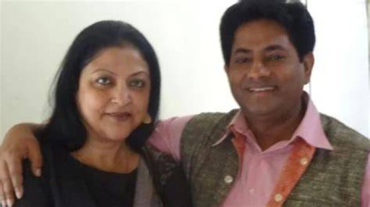 Sonali Chakraborty with her husband