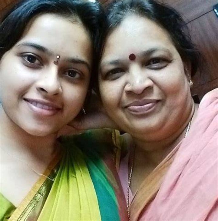 Sri Divya with her mom