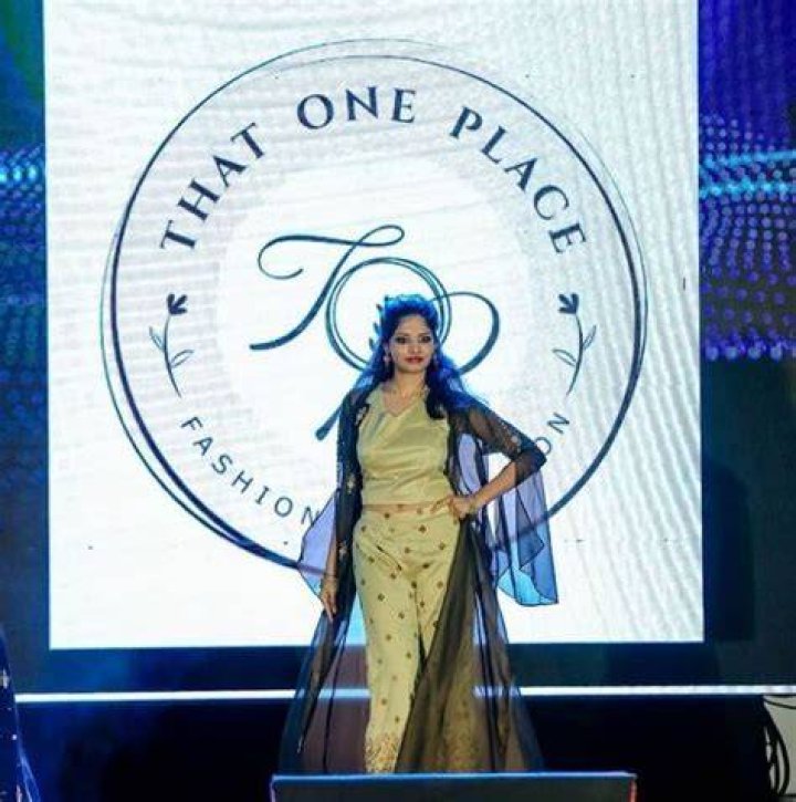 Tejaswini Vivek doing ramp walk.