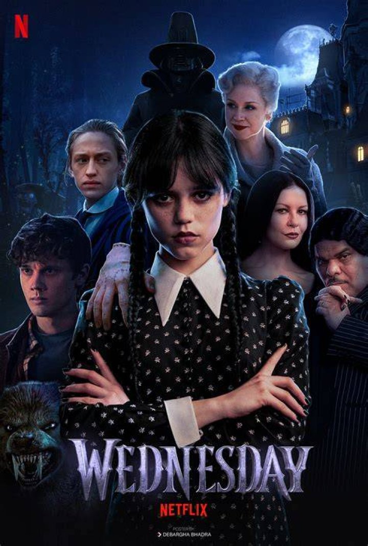 The official poster of Wednesday series