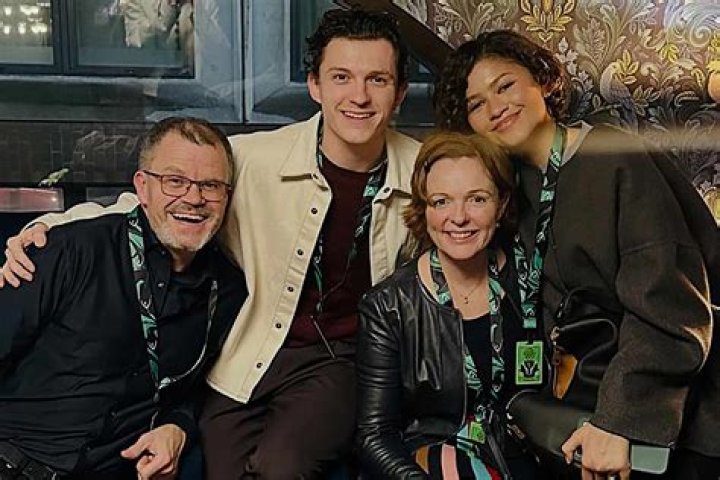 Tom with his parents Stephen Mann and Gill Mann