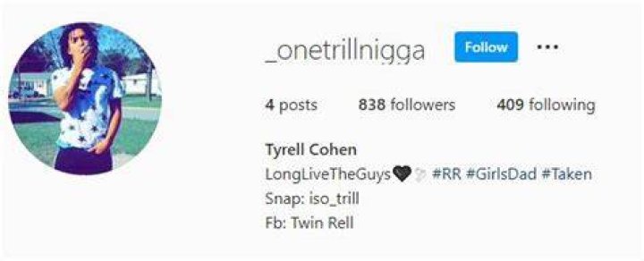 Tyrell Cohen Instagram account